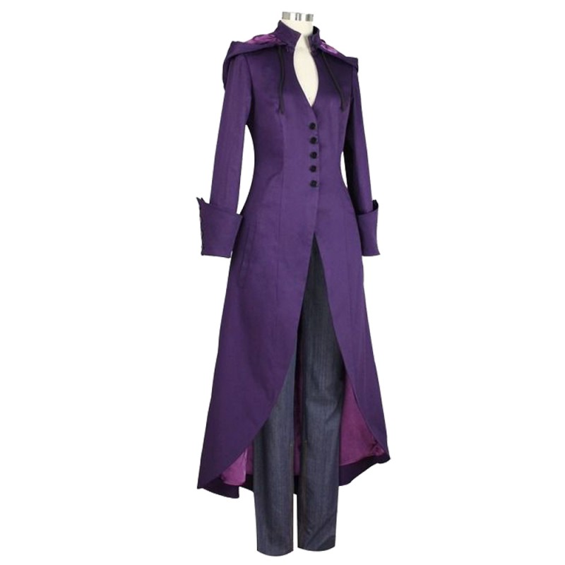 Women Gothic Long Coat Goth Punk Emo Vintage Tailcoat Steampunk Coat